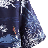 Button-Up Shirt with Palm Tree Print