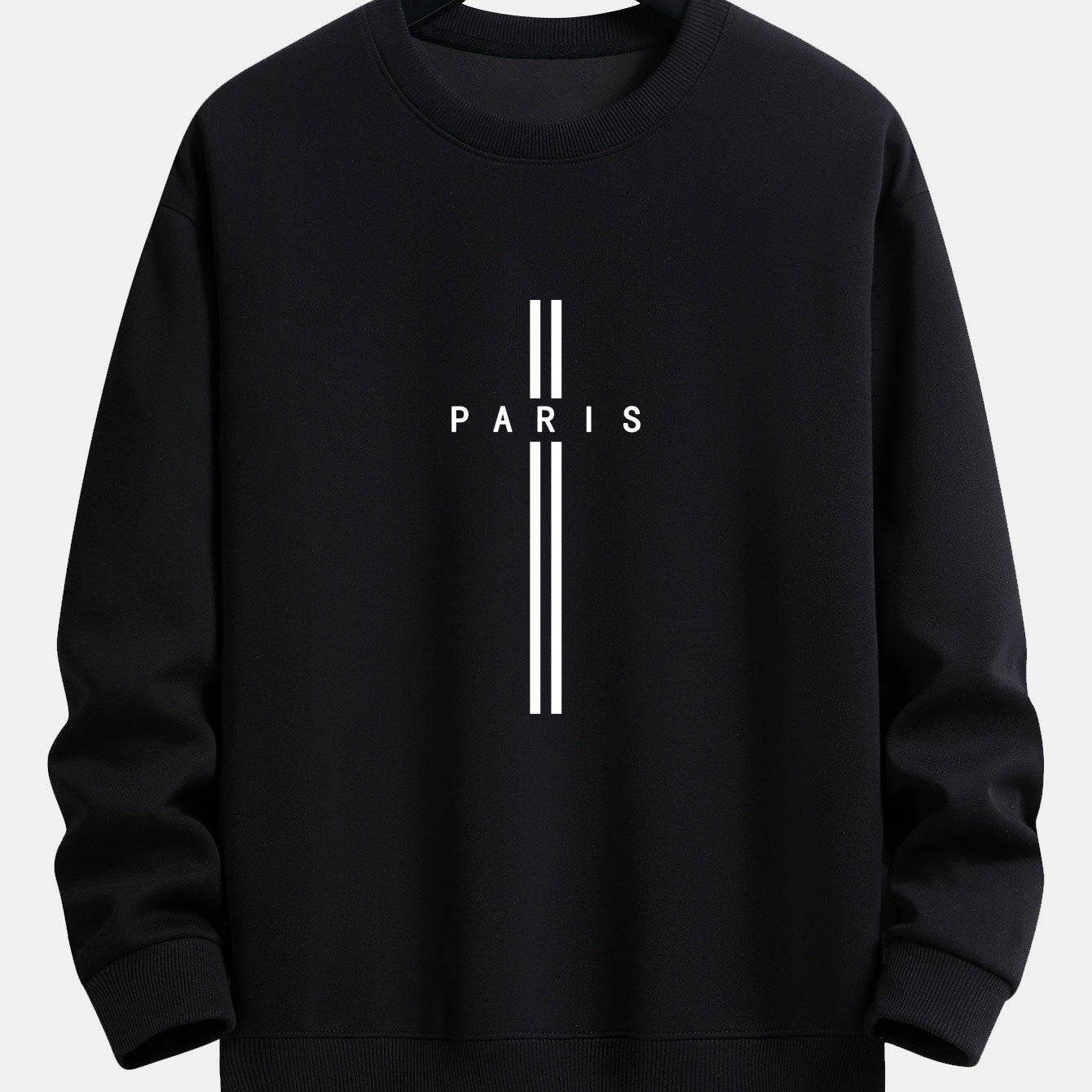 Relaxed Fit Sweatshirt with Paris Stripe Design