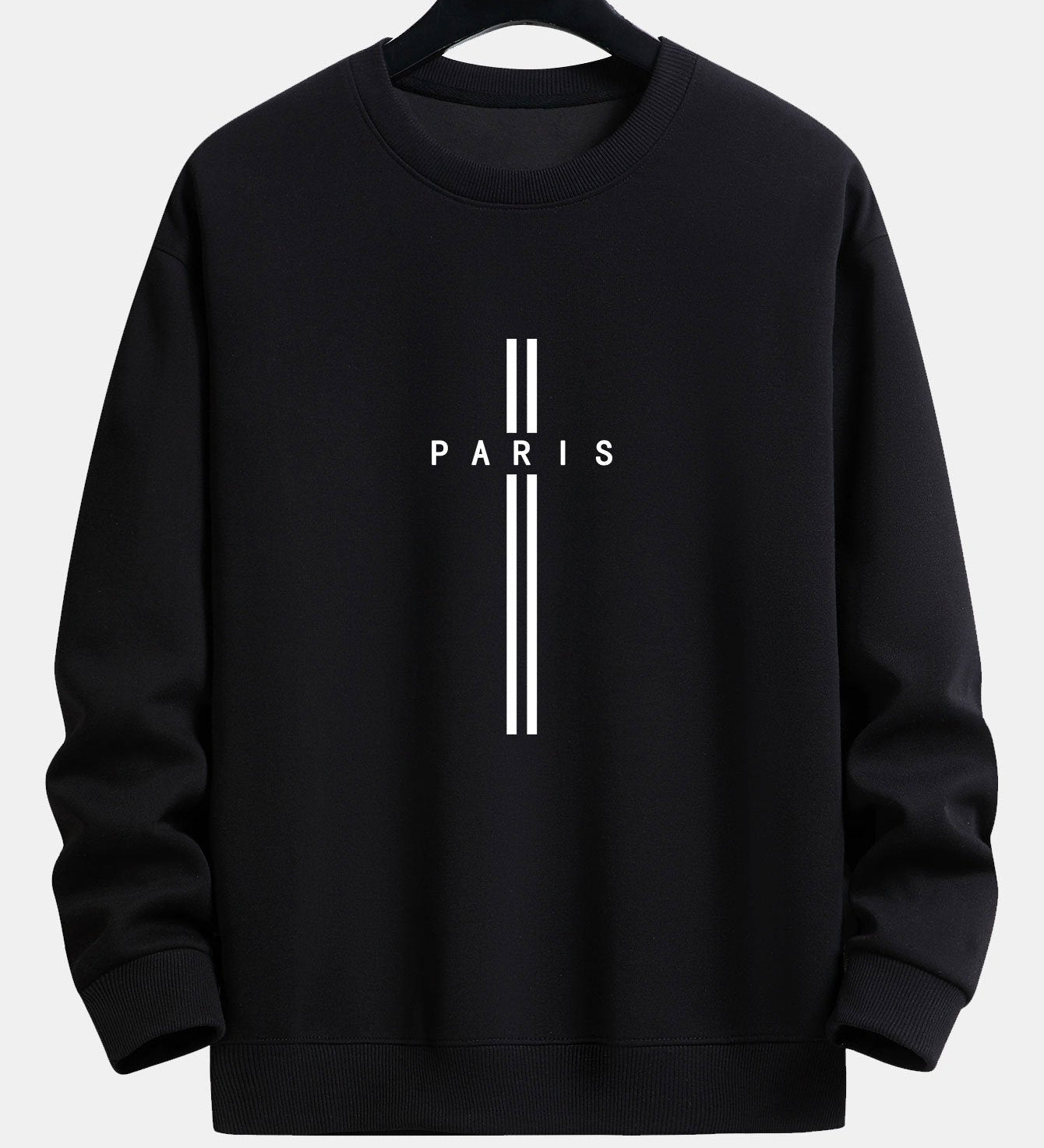 Relaxed Fit Sweatshirt with Paris Stripe Design