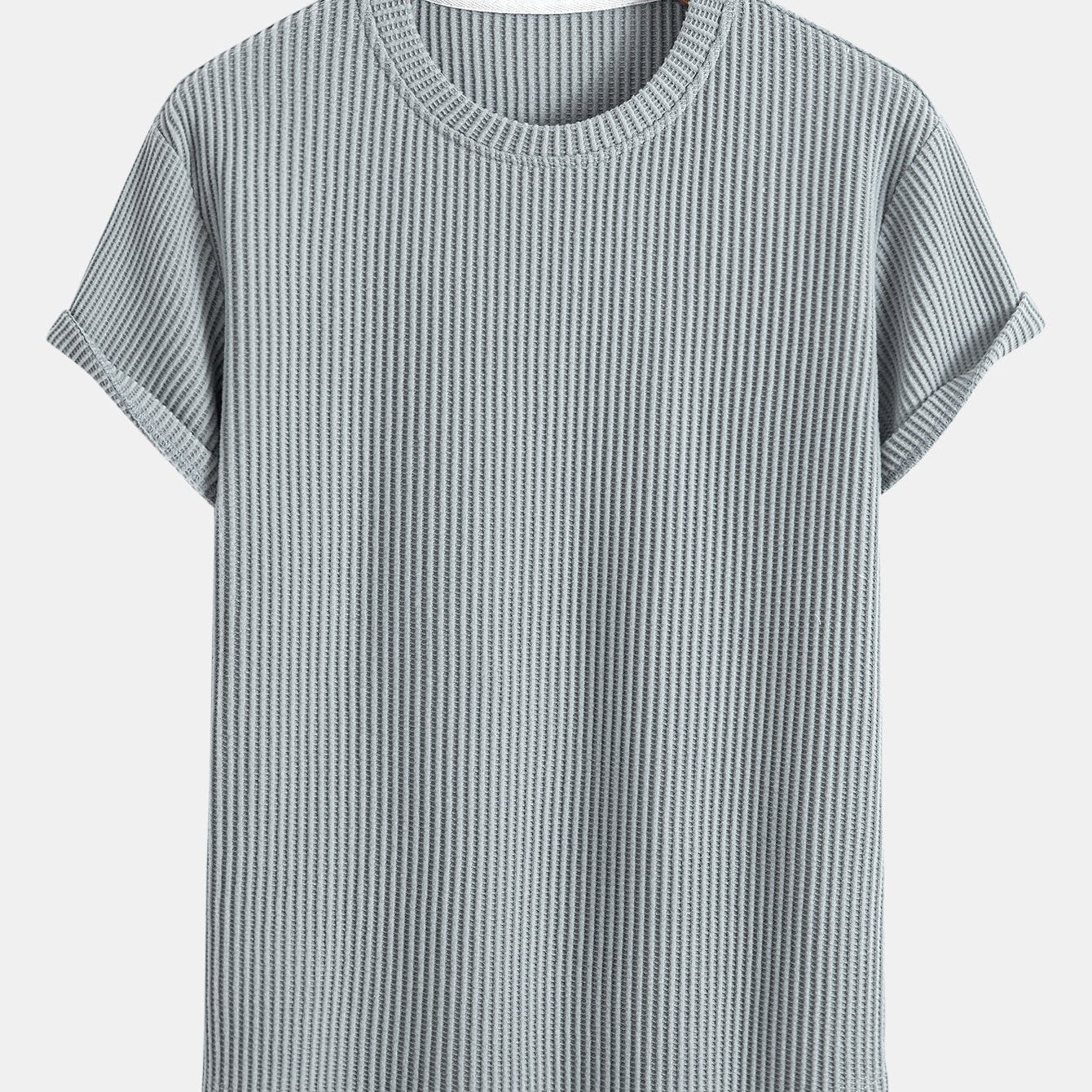 Waffle Knit Arc Hem Tee