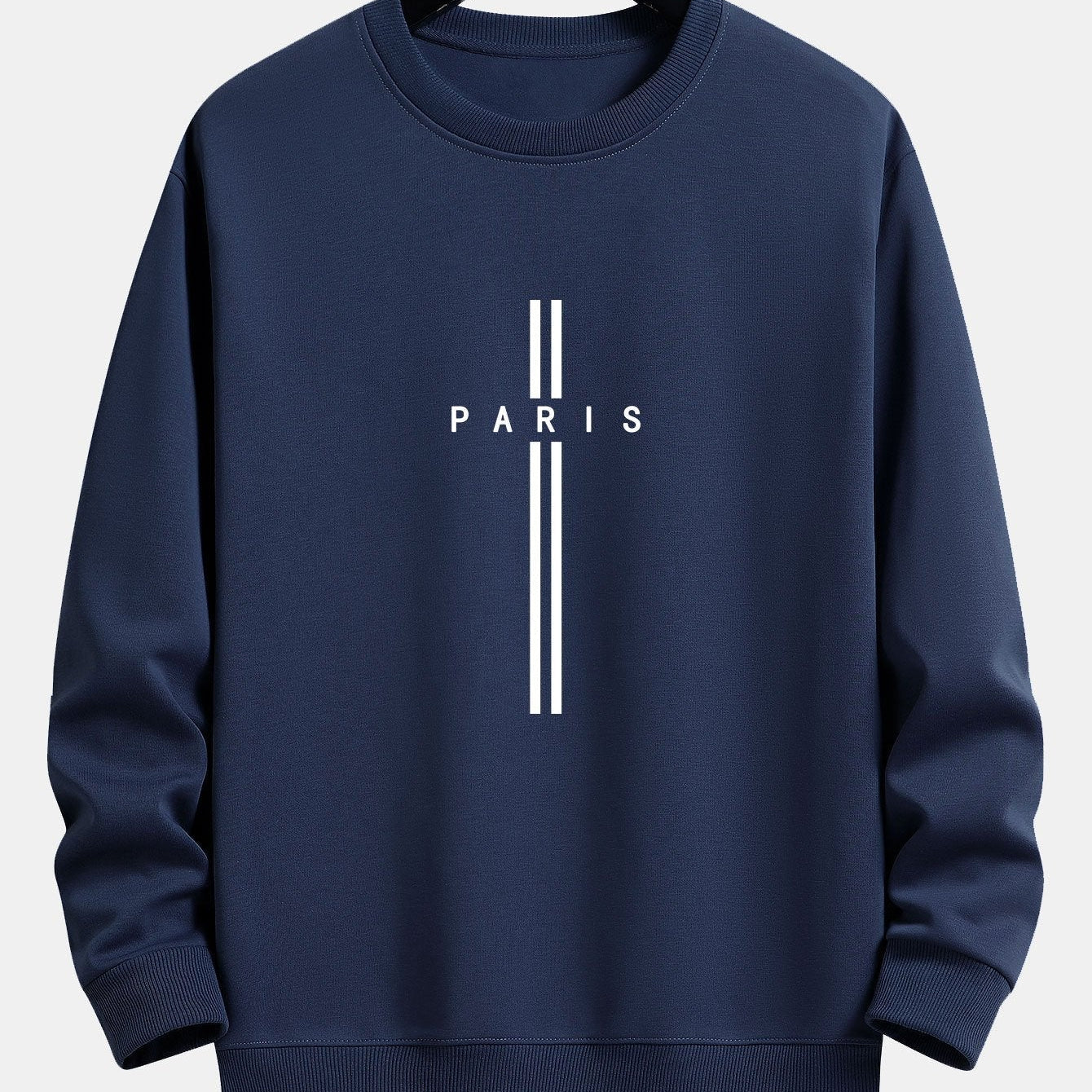 Relaxed Fit Sweatshirt with Paris Stripe Design