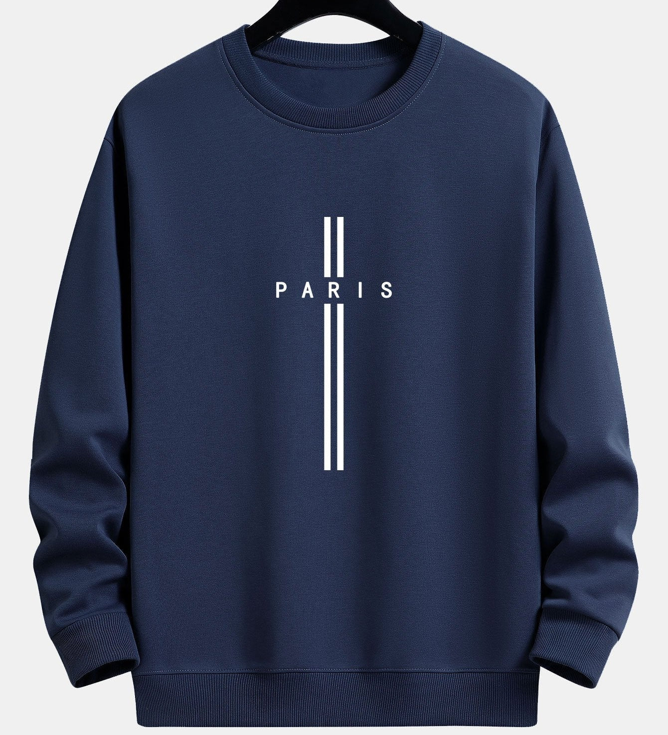 Relaxed Fit Sweatshirt with Paris Stripe Design