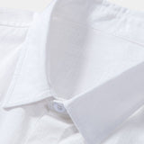 Linen-Style Cotton Button-Up Shirt with Straight-Leg Linen-Cotton Blend Pants