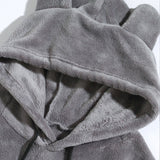 Cozy Teddy Fleece Hoodie with Ear Details
