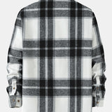 Plaid Flannel Overshirt with Double Pockets