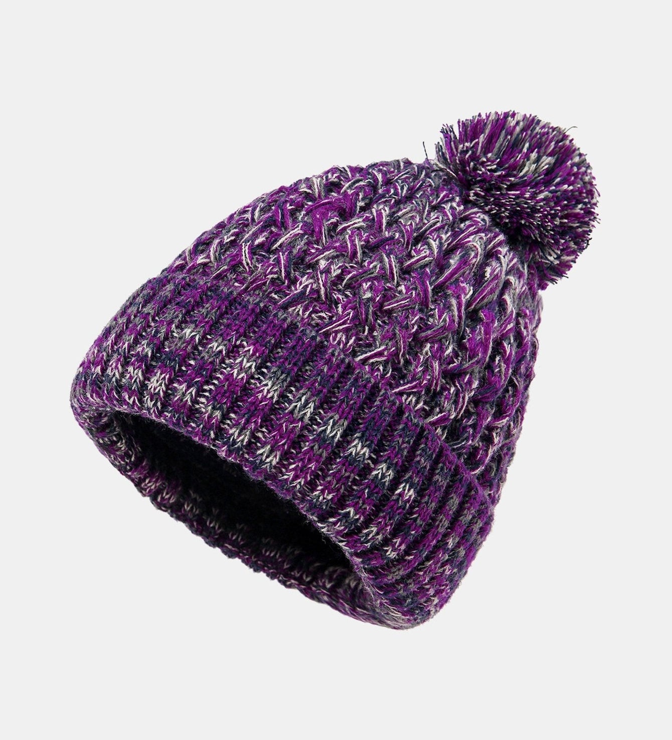 Pom Pom Jacquard Knit Beanie