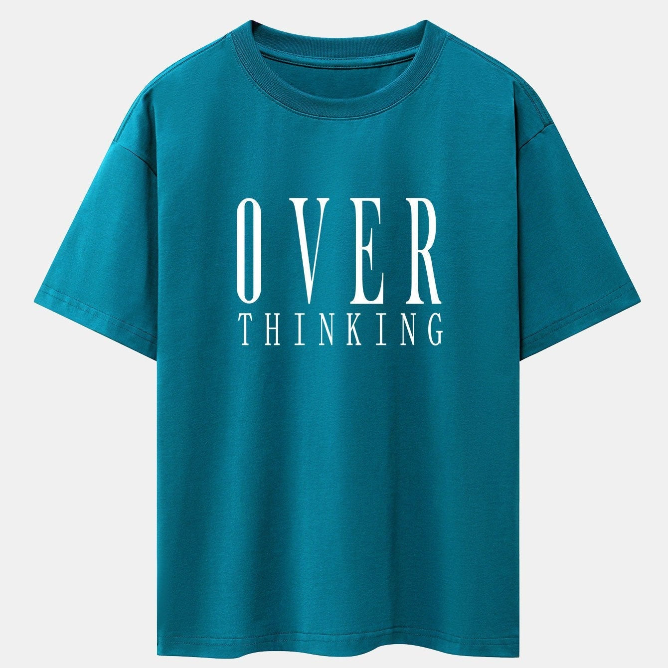 Oversized Drop Shoulder T-Shirt with Slogan Print