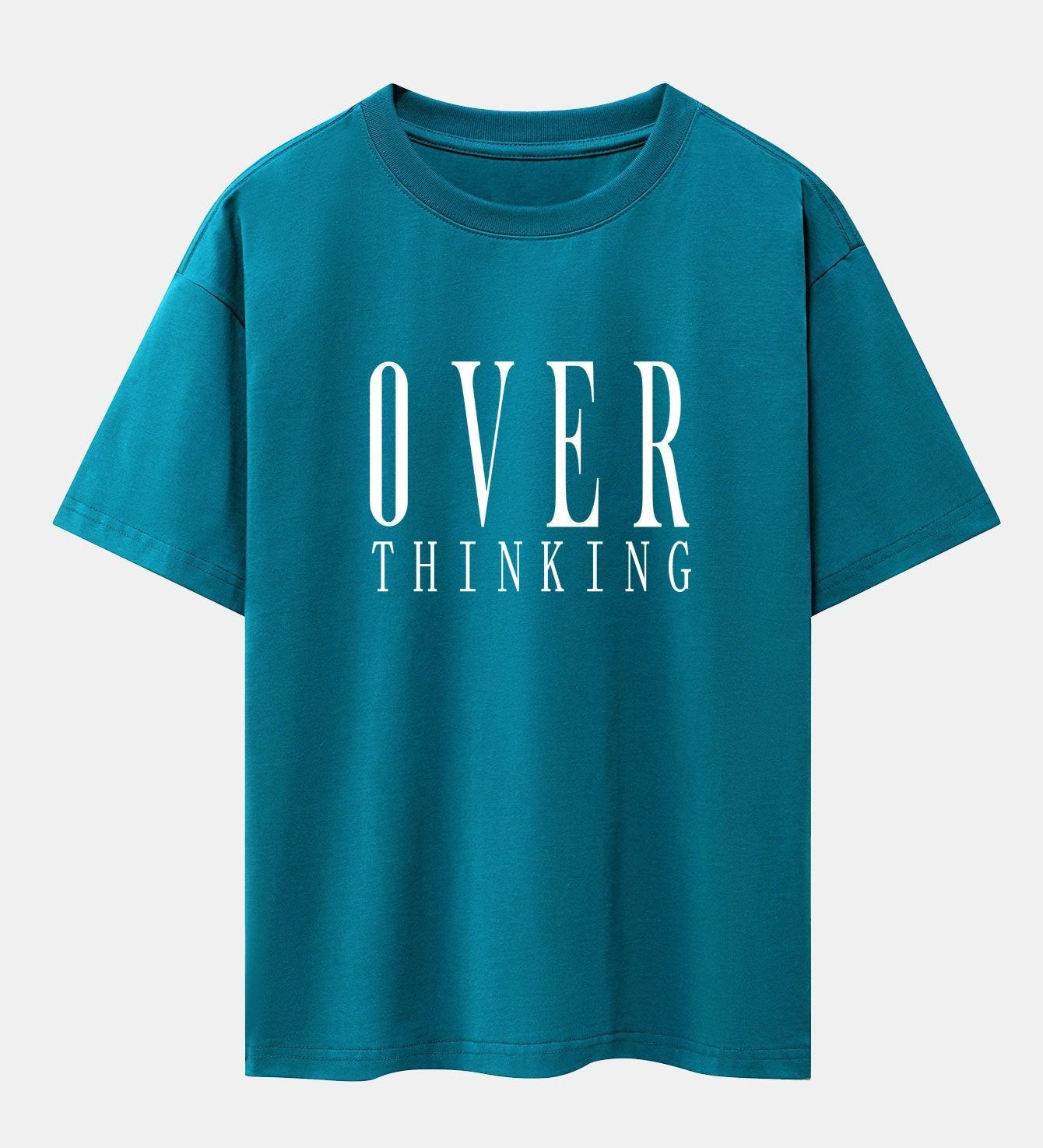 Oversized Drop Shoulder T-Shirt with Slogan Print