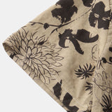 Floral Ink Print Button-Up Shirt