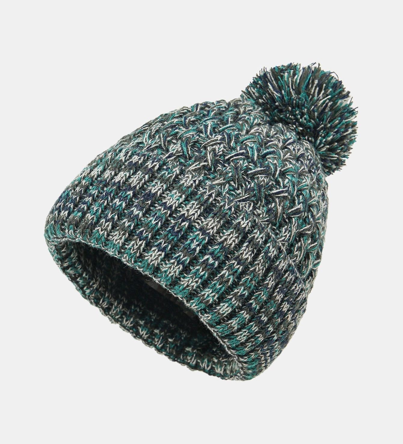 Pom Pom Jacquard Knit Beanie