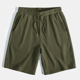 Knitted Waffle Hooded T-Shirt with Arc Hem & Drawstring Waffle Shorts