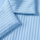 Ribbed Muscle Fit Cuban Shirt with Drawstring Ribbed Shorts