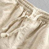 Cropped Pants in Linen-Cotton Blend