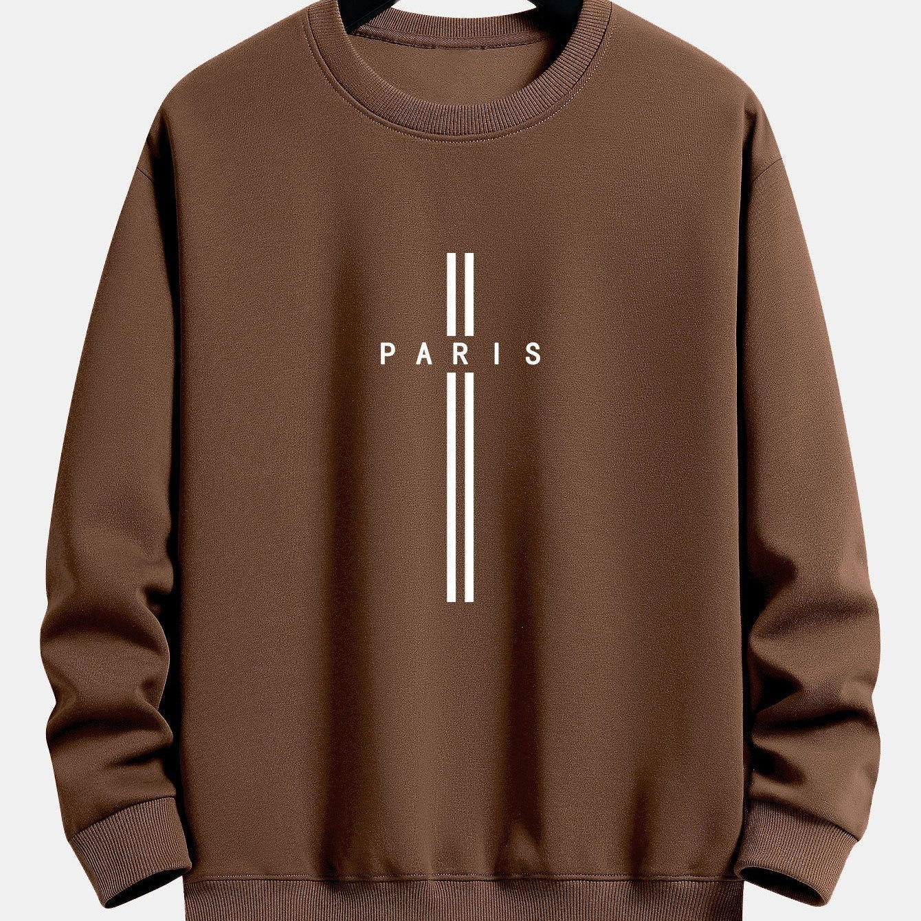 Relaxed Fit Sweatshirt with Paris Stripe Design