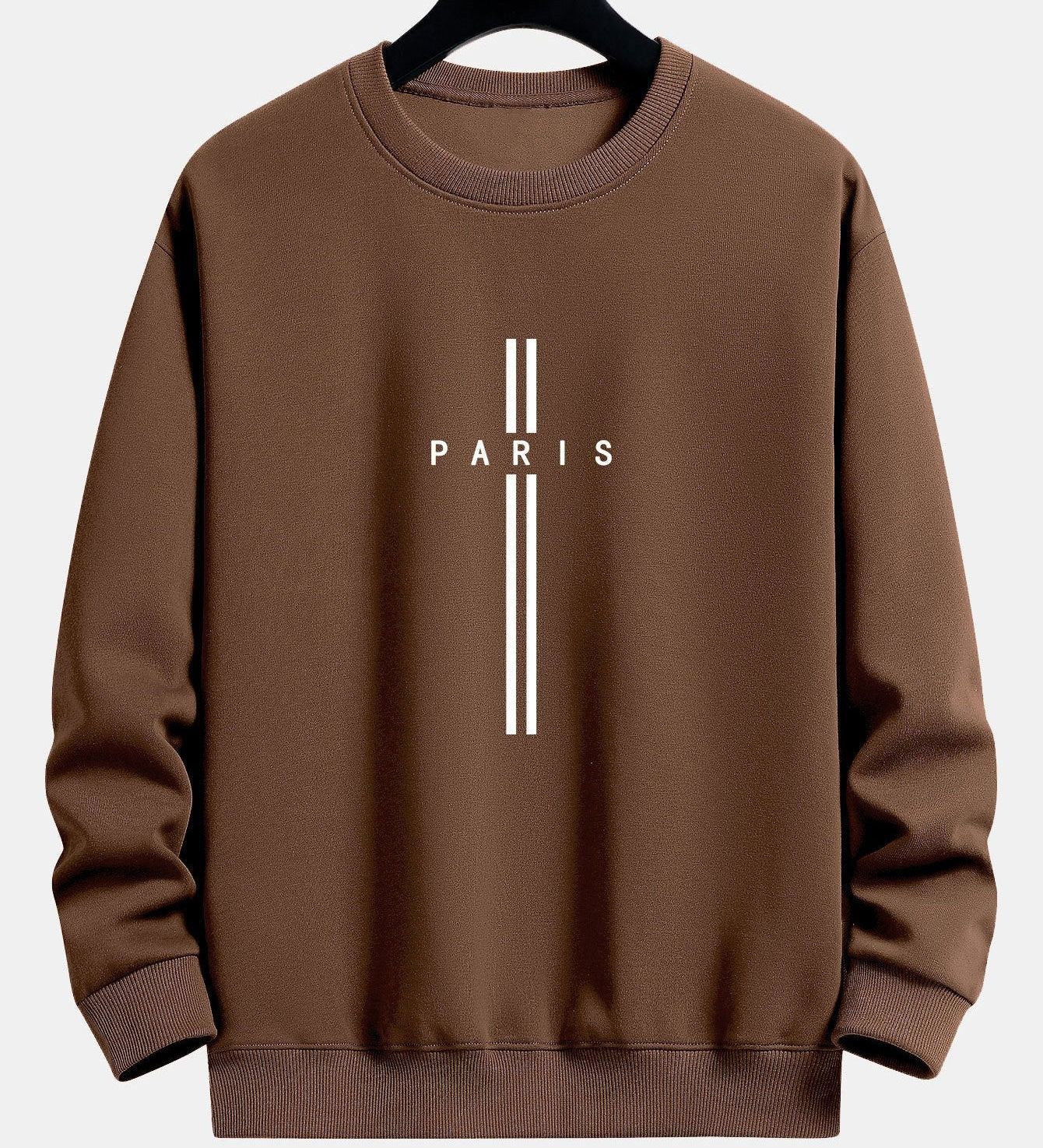 Relaxed Fit Sweatshirt with Paris Stripe Design