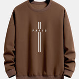 Relaxed Fit Sweatshirt with Paris Stripe Design