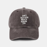Custom Vintage Washed Cotton Baseball Cap with Personalized Slogan
