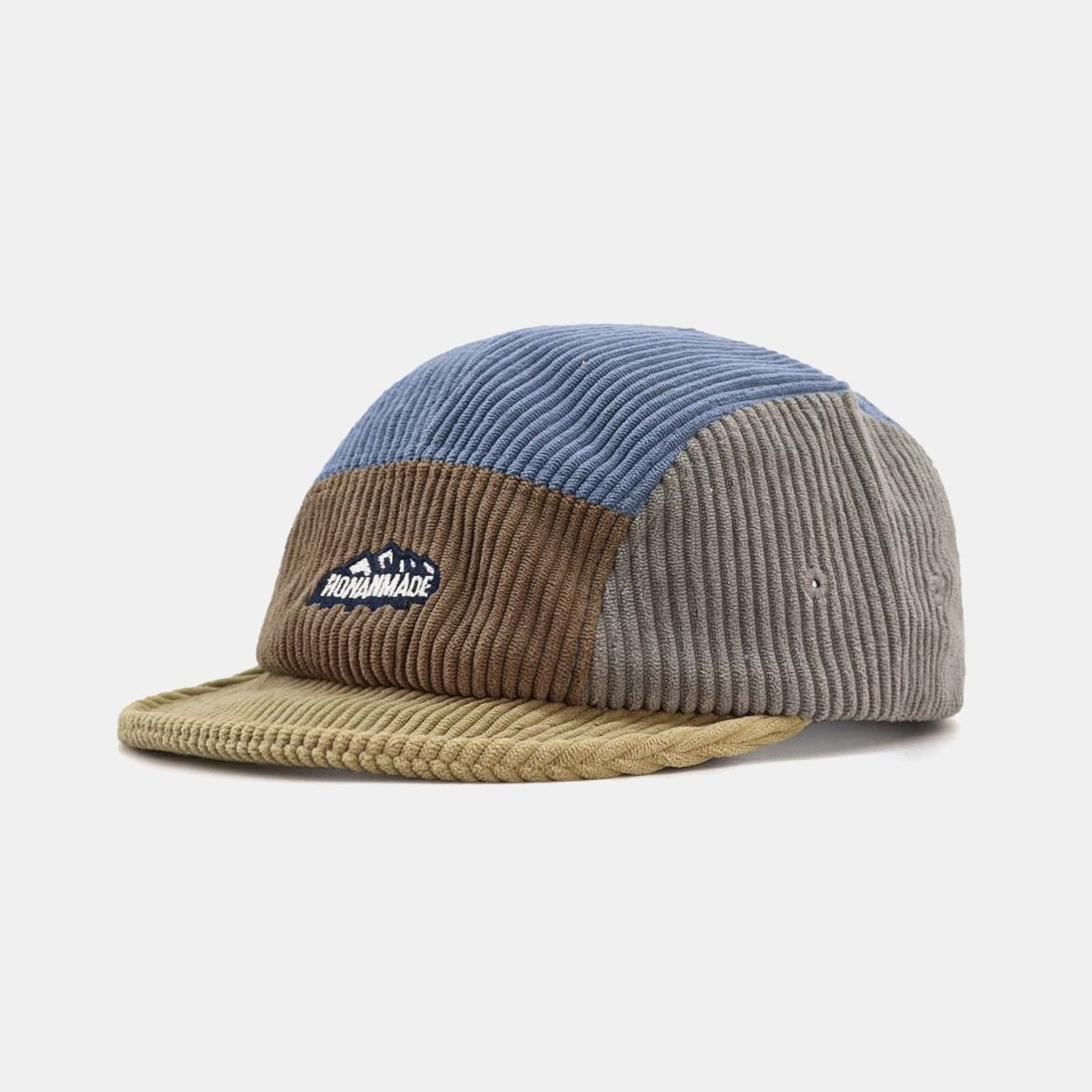 Color Block Corduroy Baseball Cap with Slogan Design