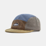 Color Block Corduroy Baseball Cap with Slogan Design