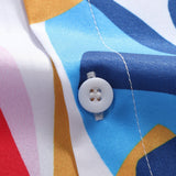 Vibrant Leaf Pattern Button-Up Shirt