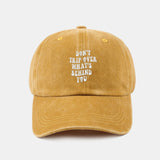 Custom Vintage Washed Cotton Baseball Cap with Personalized Slogan