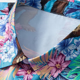 Button-Up Shirt with Tropical Plants and Orangutan Design