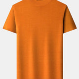 Short Sleeve Muscle-Fit Mock Neck Sweater