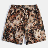 Floral Jacquard Cuban Shirt and Shorts Set