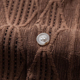 Geometric Jacquard Cuban Shirt with Linen Drawstring Shorts