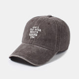 Custom Vintage Washed Cotton Baseball Cap with Personalized Slogan