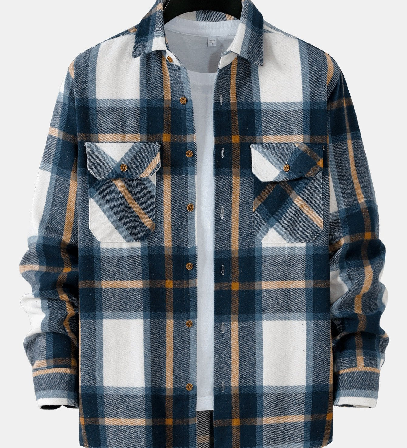 Plaid Flannel Overshirt with Double Pockets