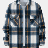 Plaid Flannel Overshirt with Double Pockets