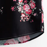 Dual Color Rose Pattern Button-Up Shirt