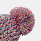 Pom Pom Jacquard Knit Beanie