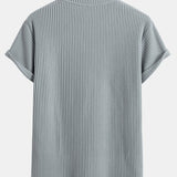 Waffle Knit Arc Hem Tee