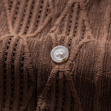 Geometric Jacquard Cuban Shirt with Linen-Cotton Blend Shorts
