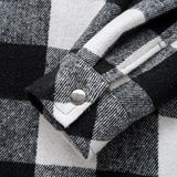 Teddy-Fleece Lined Plaid Flannel Hooded Shirt