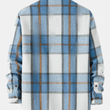 Plaid Flannel Overshirt with Double Pockets