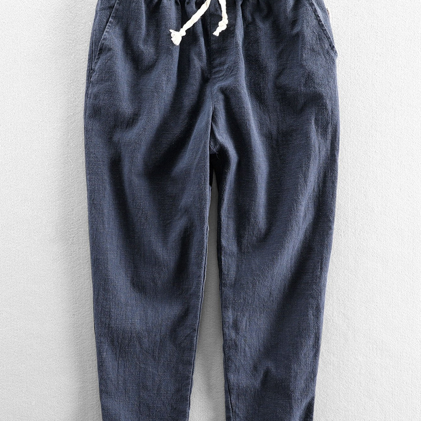 Cropped Pants in Linen-Cotton Blend
