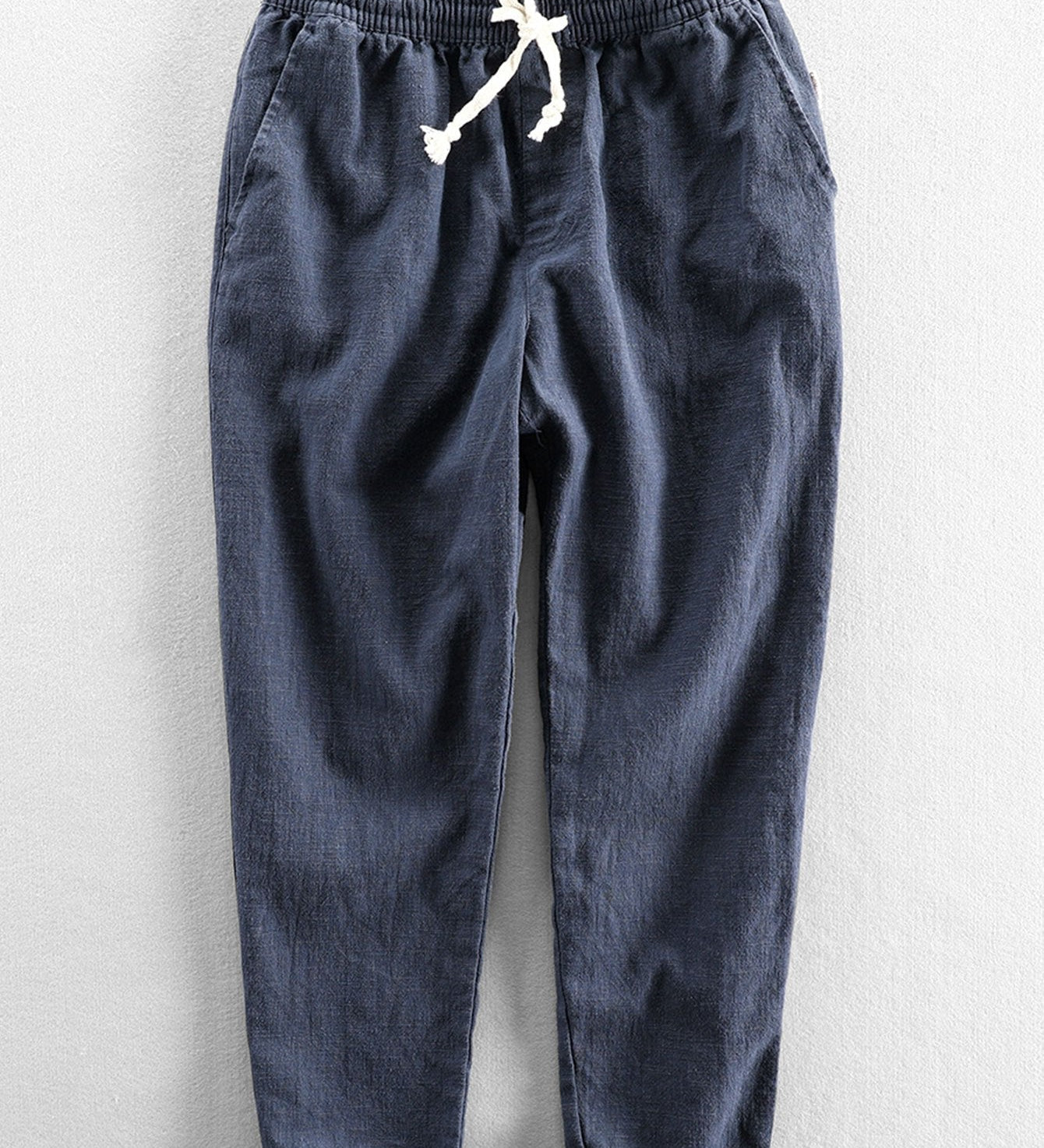 Cropped Pants in Linen-Cotton Blend