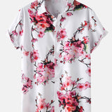 Button-Up Shirt with Floral Print