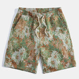Floral Jacquard Cuban Shirt and Shorts Set