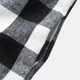 Teddy-Fleece Lined Plaid Flannel Hooded Shirt