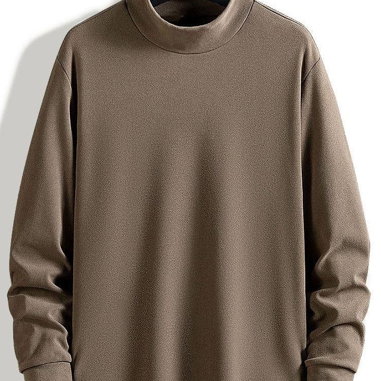 Long Sleeve Fleece Mock Neck Tee
