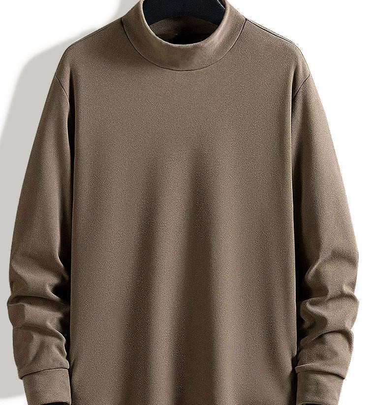Long Sleeve Fleece Mock Neck Tee