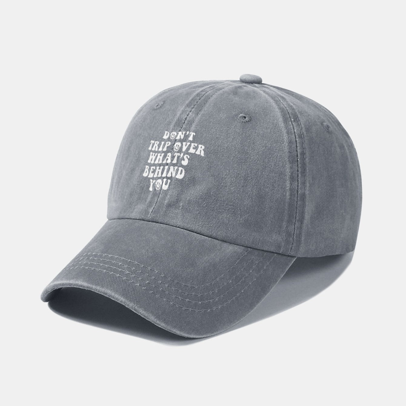 Custom Vintage Washed Cotton Baseball Cap with Personalized Slogan
