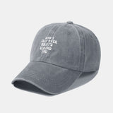 Custom Vintage Washed Cotton Baseball Cap with Personalized Slogan
