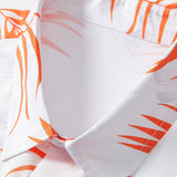 Button-Up Shirt with Leaf Print