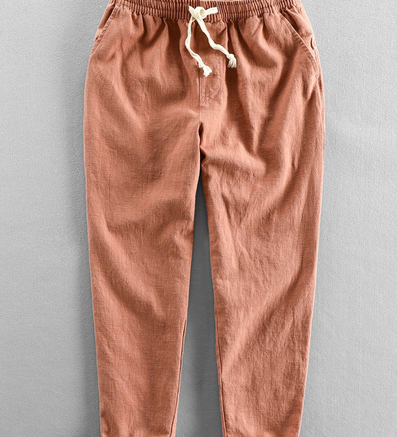 Cropped Pants in Linen-Cotton Blend