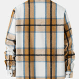 Plaid Flannel Overshirt with Double Pockets
